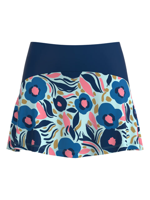 Paper Cut Floral Flounced 15" Golf Skort (Limpet Shell) 