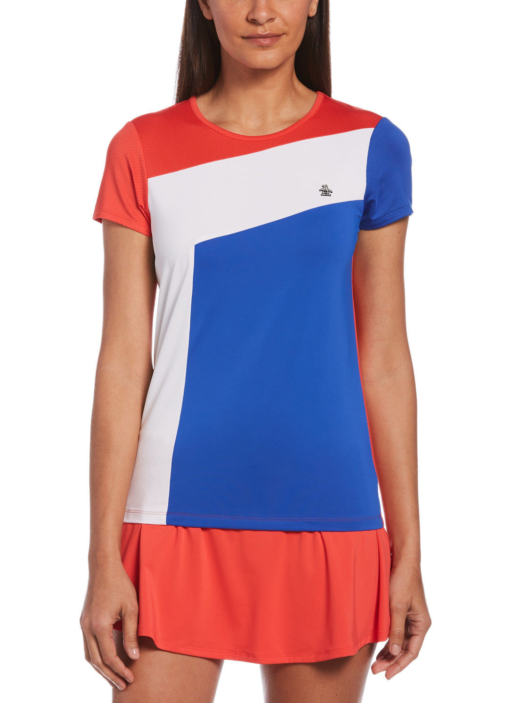 Performance Color Block Tee (Bittersweet) 
