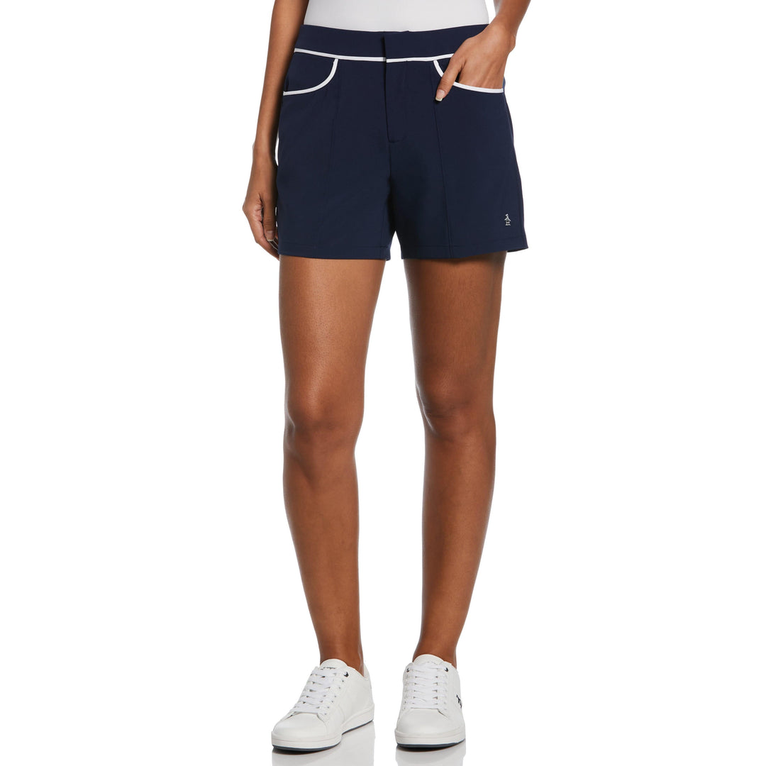 Piped Shorts (Black Iris) 