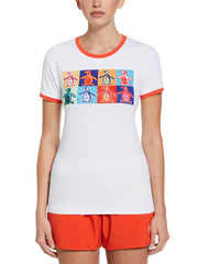 Pop Art Pete Performance Tennis Tee (Bright White) 