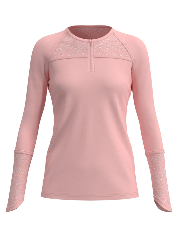 Raglan Tennis Shirt with Lace Inserts (First Blush) 