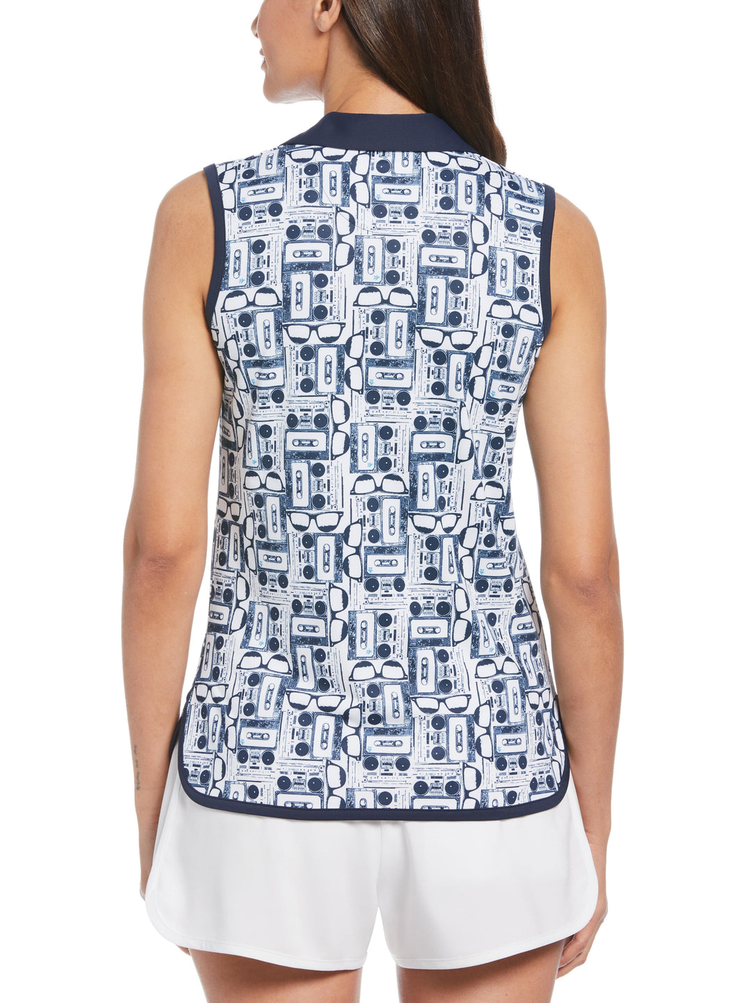Women's Retro Printed Polo