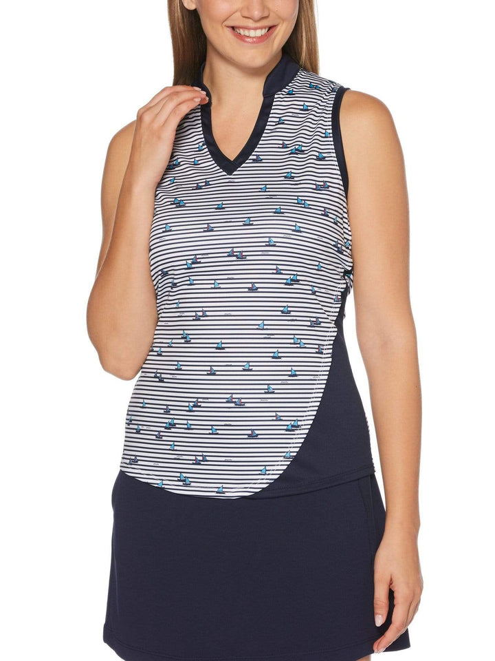 Women's Sail Boat Print Shirt