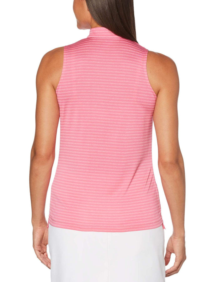 Women's Sleeveless Tonal Stripe Mock Top