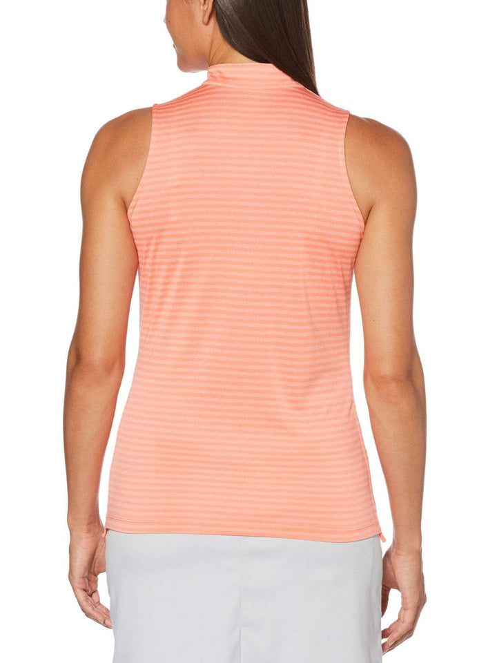 Women's Sleeveless Tonal Stripe Mock Top