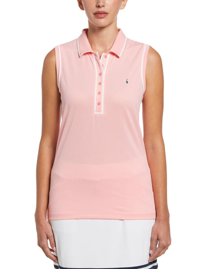 Women's Short Sleeve Veronica Polo (Geranium Pink) 