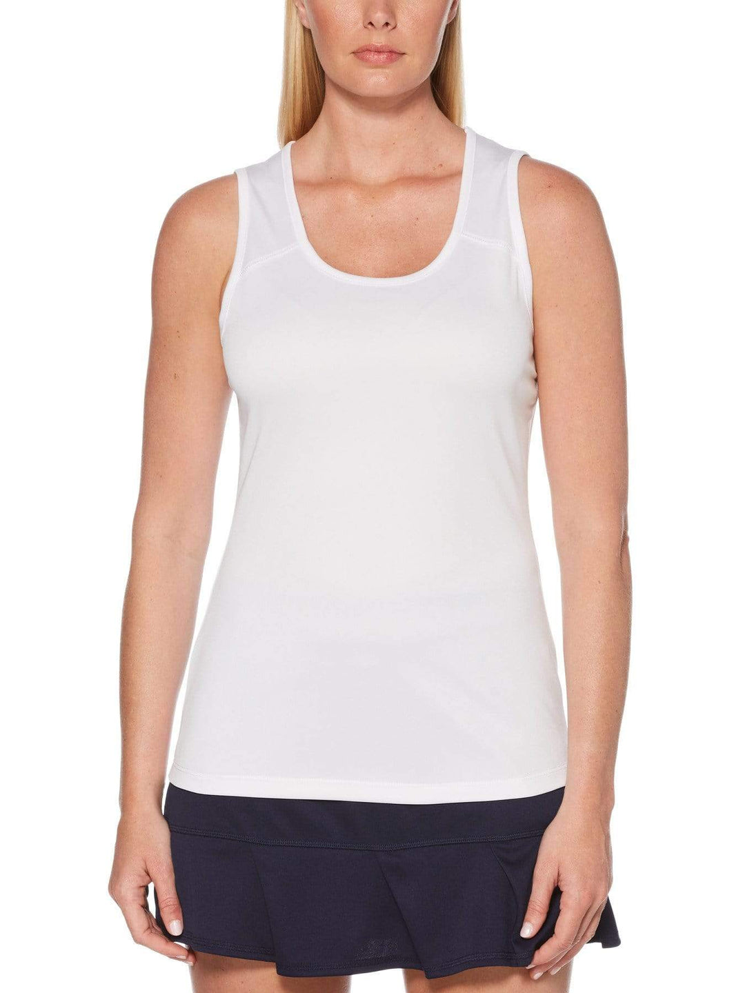 Women's Solid Keyhole Tennis Tank Top
