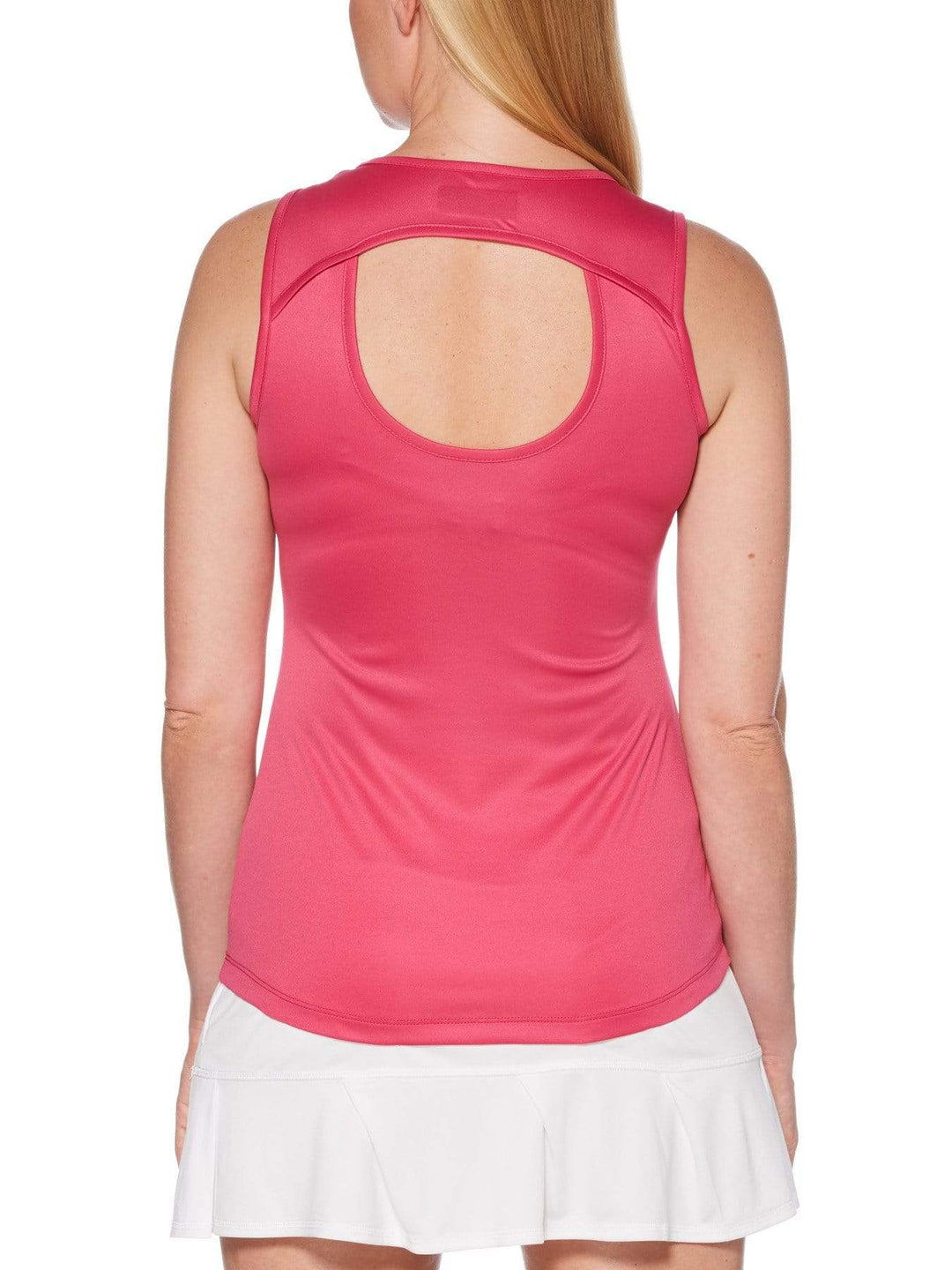 Women's Solid Keyhole Tennis Tank Top