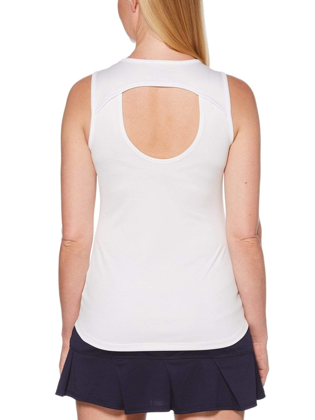 Women's Solid Keyhole Tennis Tank Top