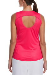 Solid Keyhole Tennis Tank Top (Hibiscus) 