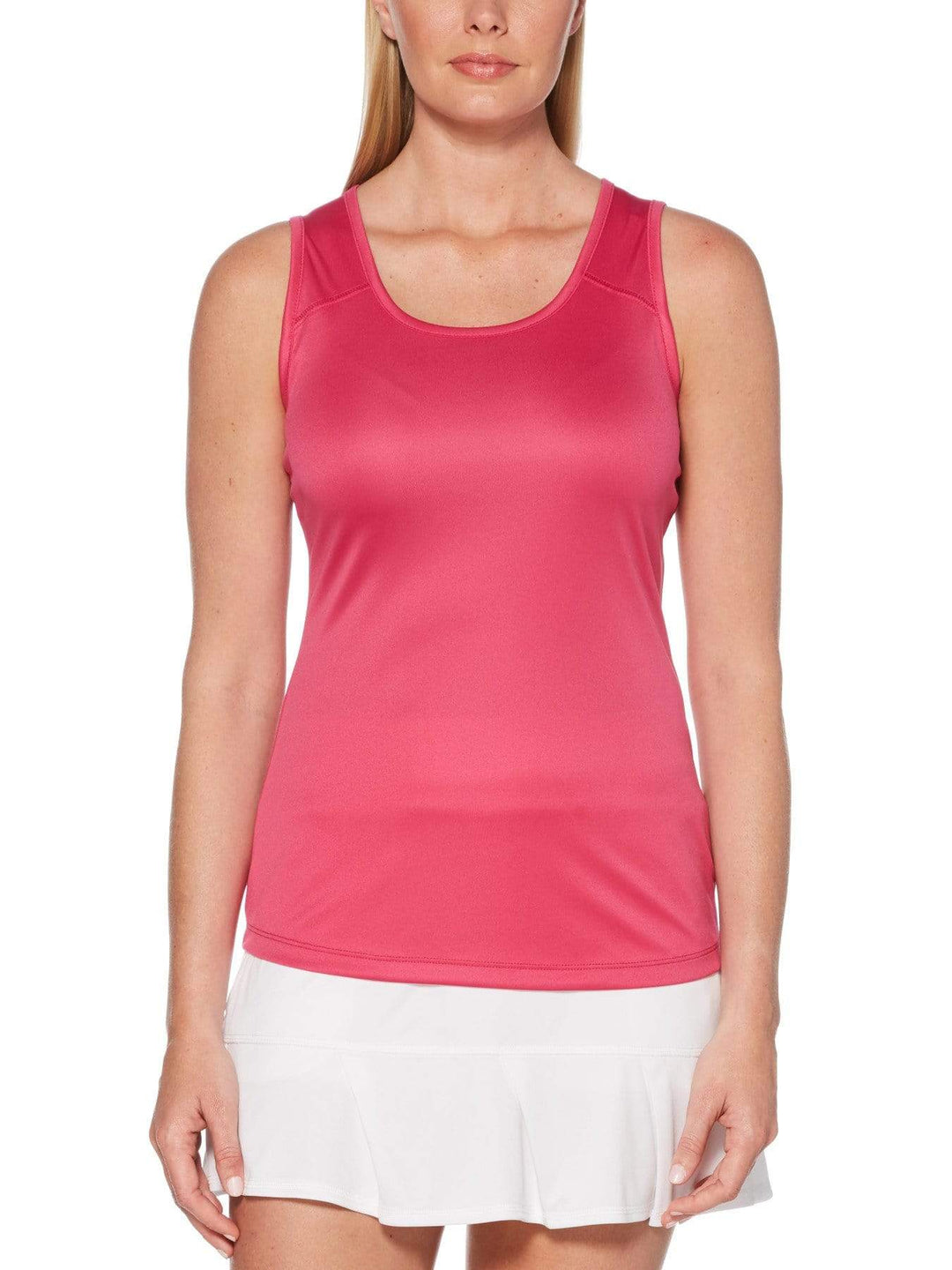 Women's Solid Keyhole Tennis Tank Top