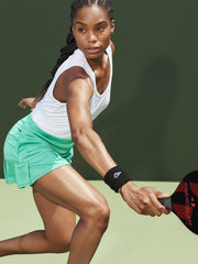 Women's Solid Tennis Skort with Ruffle Pleat Hem