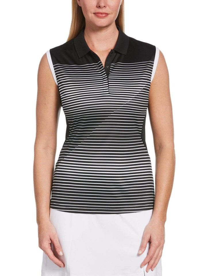 Women's Striped Golf Polo