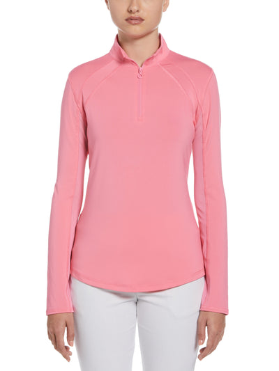 Sun Protection Golf Shirt with Mesh Panels (Flowering Ginger) 