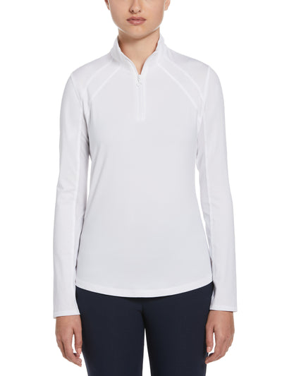 Sun Protection Golf Shirt with Mesh Panels (Bright White) 