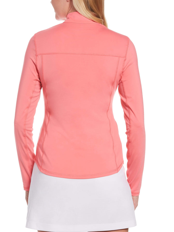 Women's Sun Protection Golf Shirt with Under Sleeve Mesh Panel