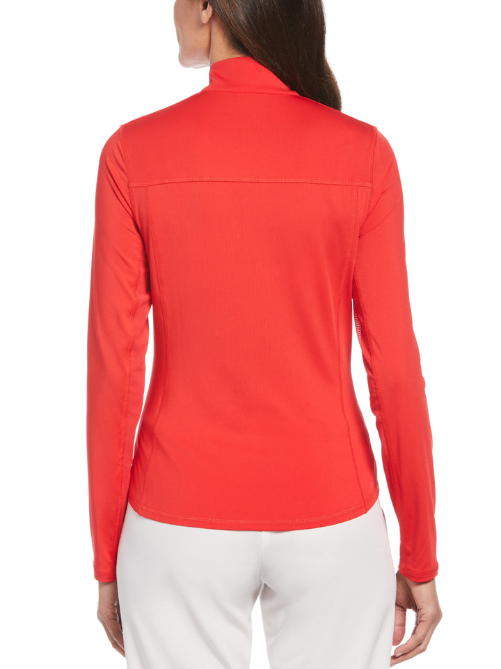 Women's Sun Protection Golf Shirt with Under Sleeve Mesh Panel