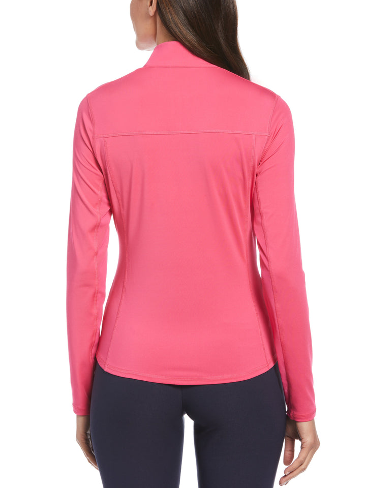 Women's Sun Protection Golf Shirt with Under Sleeve Mesh Panel