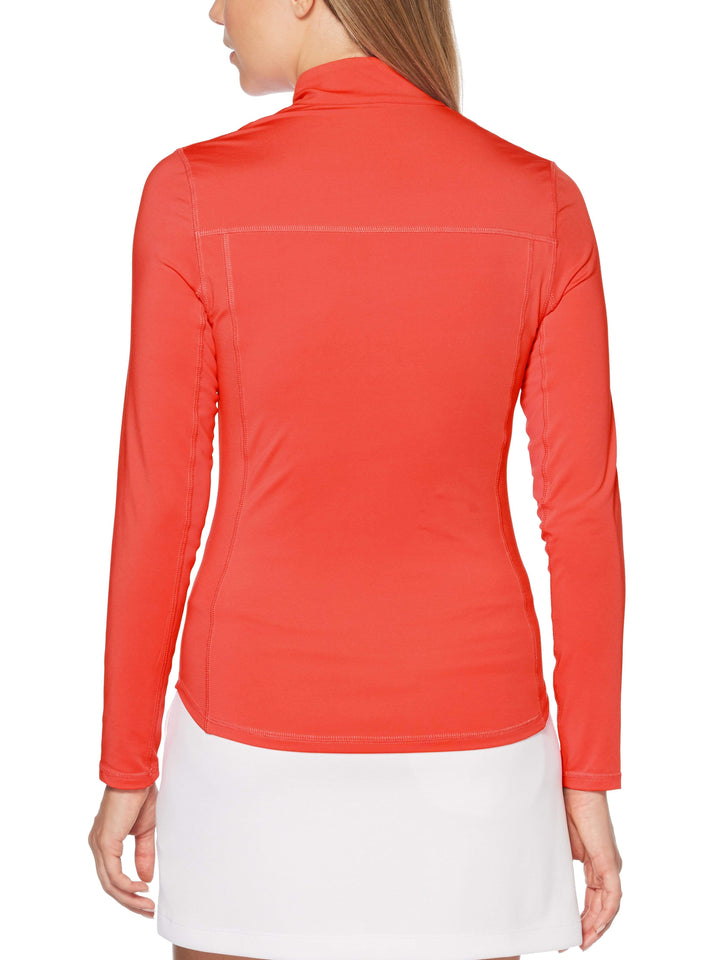 Women's Sun Protection Golf Shirt with Under Sleeve Mesh Panel