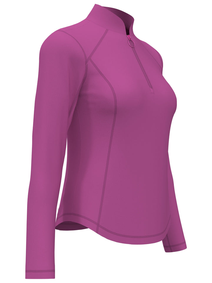 Sun Protection Golf Shirt with Under Sleeve Mesh Panel (Purple Orchid) 