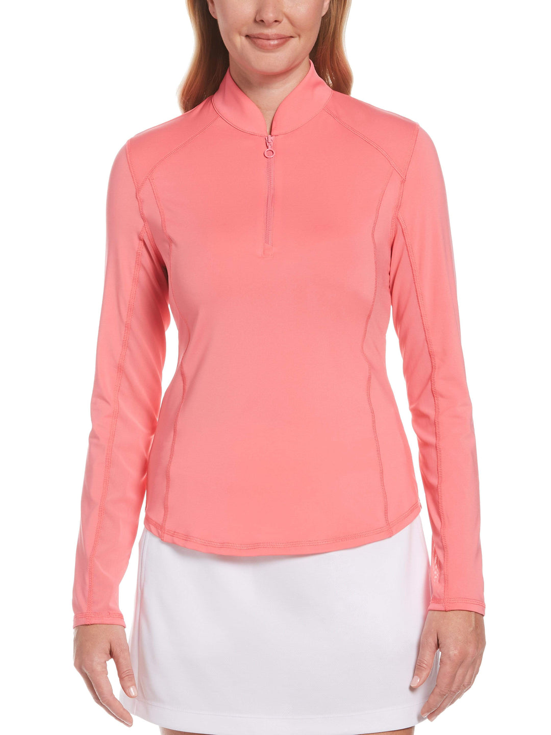 Women's Sun Protection Golf Shirt with Under Sleeve Mesh Panel