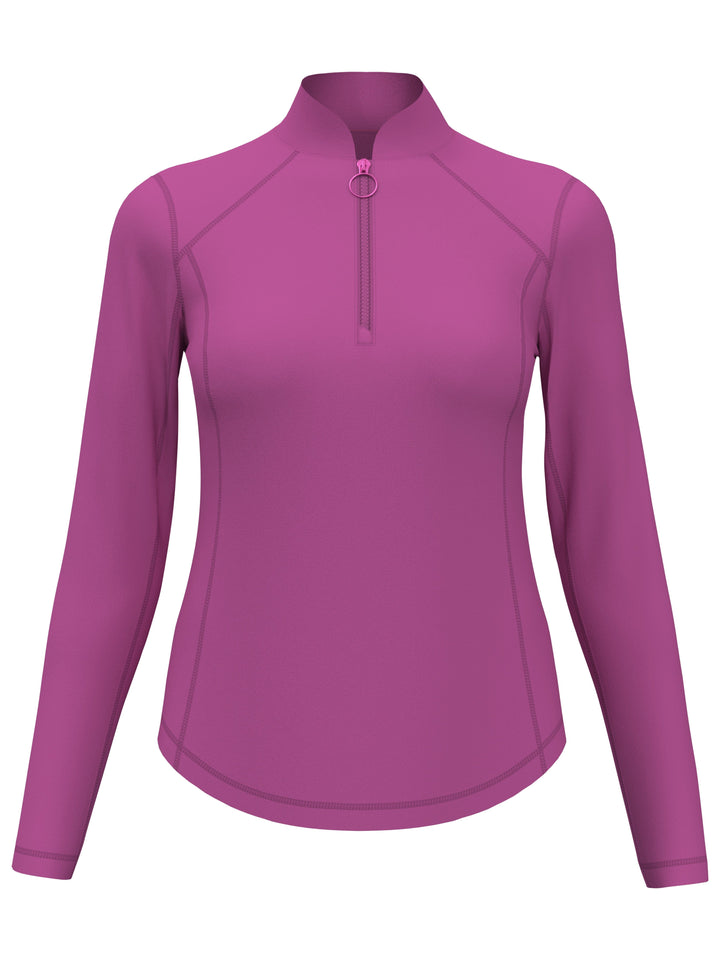 Sun Protection Golf Shirt with Under Sleeve Mesh Panel (Purple Orchid) 