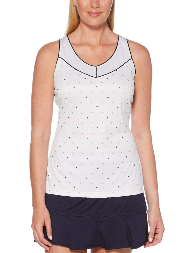 Women's Tennis Ball Print Tennis Tank Top