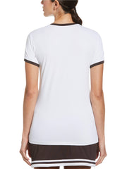 Tennis Icon Pete Performance Tennis Tee (Bright White) 