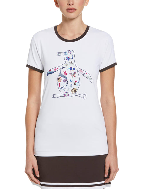 Tennis Icon Pete Performance Tennis Tee (Bright White) 