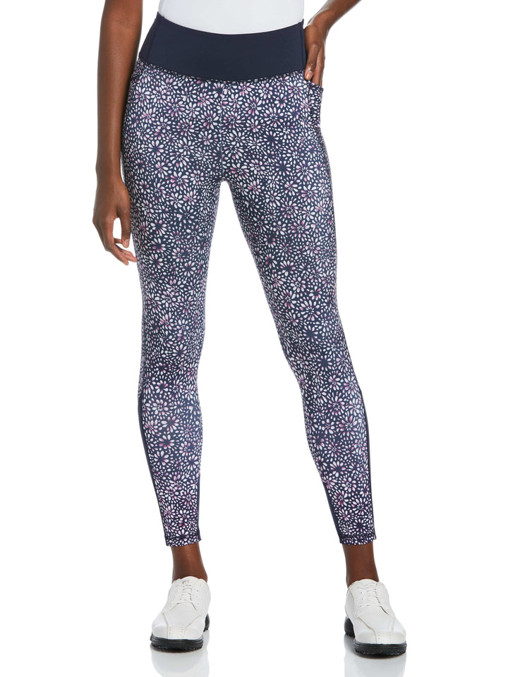 Women's Tie Dye Floral Print 7/8 Golf Pant