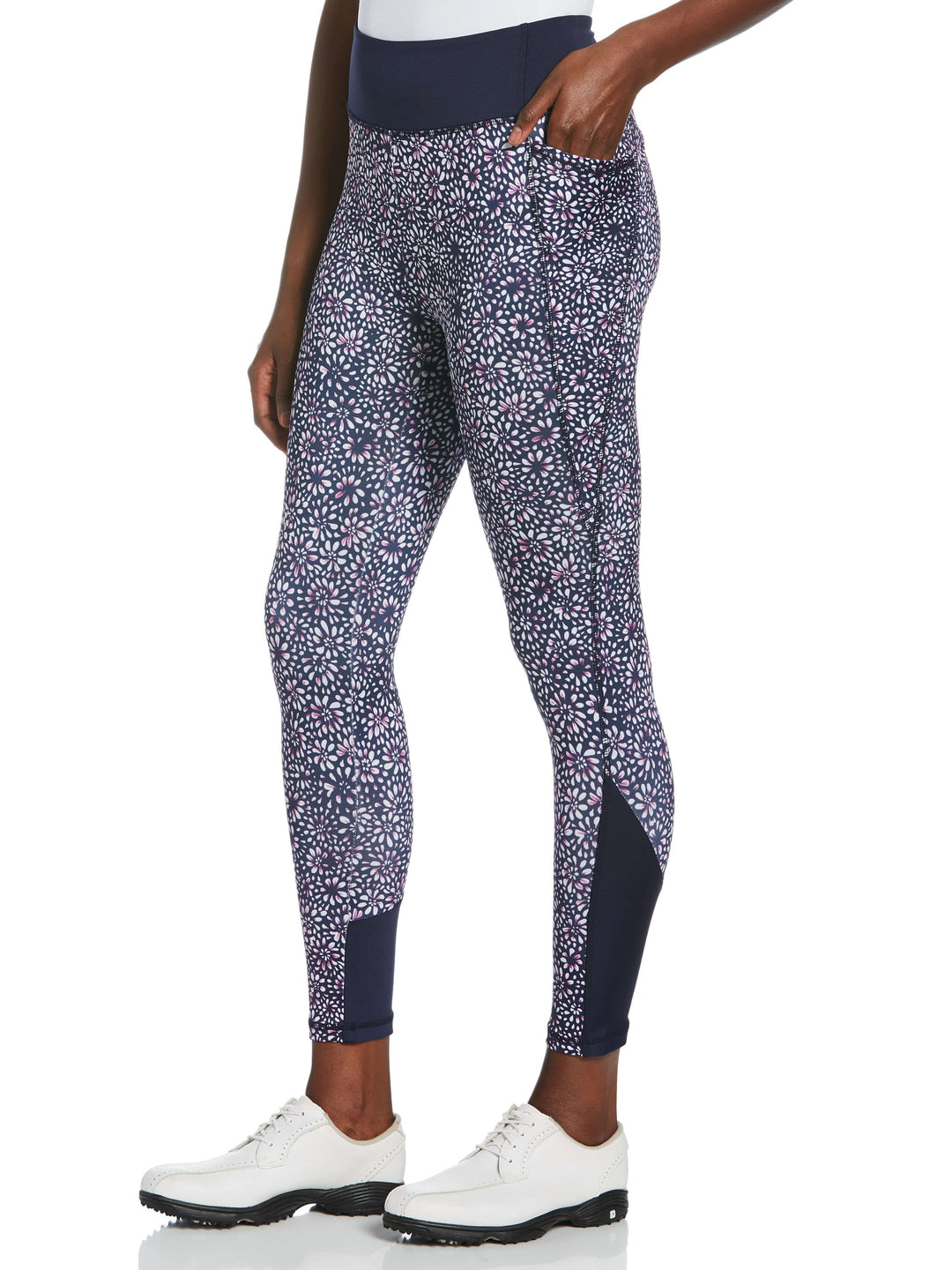 Women's Tie Dye Floral Print 7/8 Golf Pant