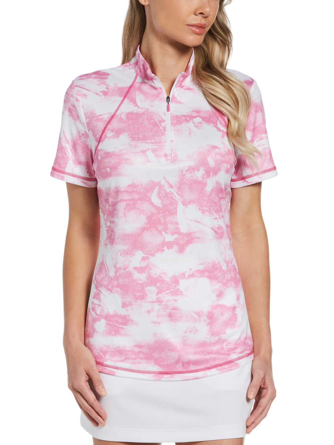Women's Tie Dye Printed Golf Polo